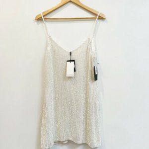 BNWT white/silver retrofete mini dress